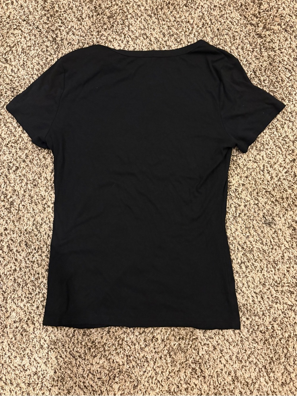 Women's Black Short Sleeve Crew Neck Tee